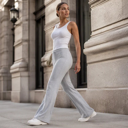 Caterina Boselli™ High Waist Flared Pants for Effortless Elongation