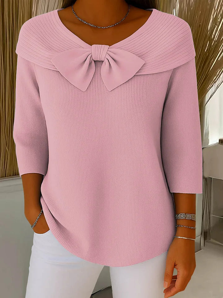 Caterina Mantellini™ Versatile Bow Top for Work and Evenings