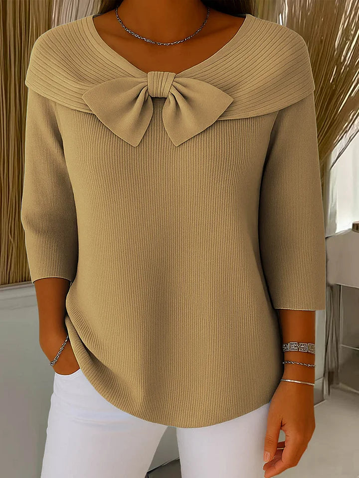 Caterina Mantellini™ Versatile Bow Top for Work and Evenings