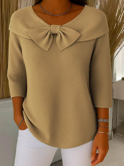 Caterina Mantellini™ Versatile Bow Top for Work and Evenings
