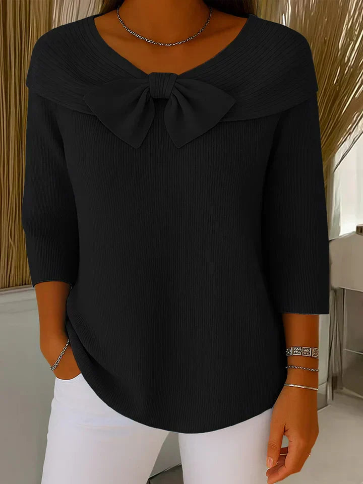 Caterina Mantellini™ Versatile Bow Top for Work and Evenings