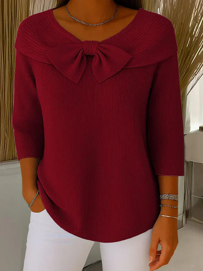 Caterina Mantellini™ Versatile Bow Top for Work and Evenings
