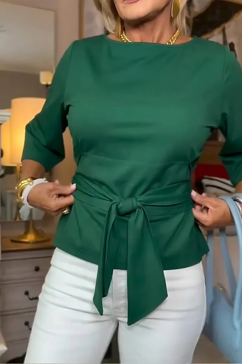 Caterina Mantellini™ Versatile Bow Top for Work and Evenings