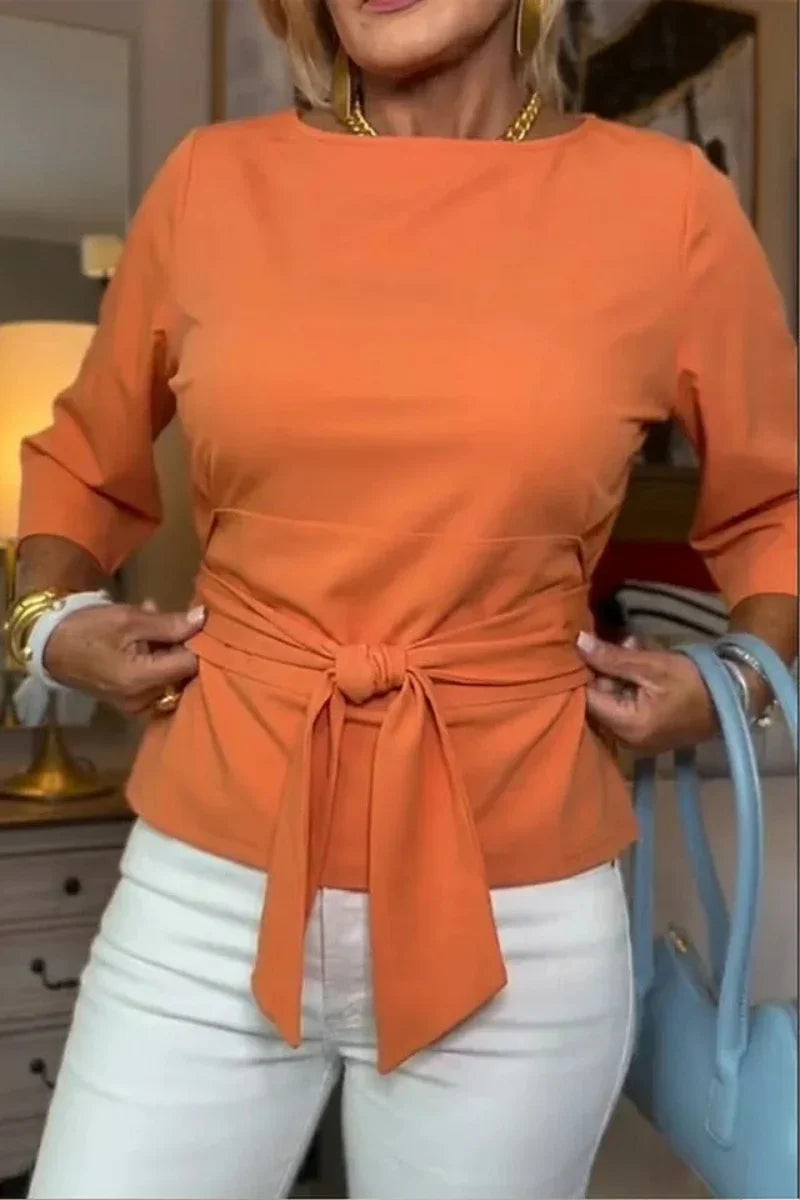 Caterina Mantellini™ Versatile Bow Top for Work and Evenings
