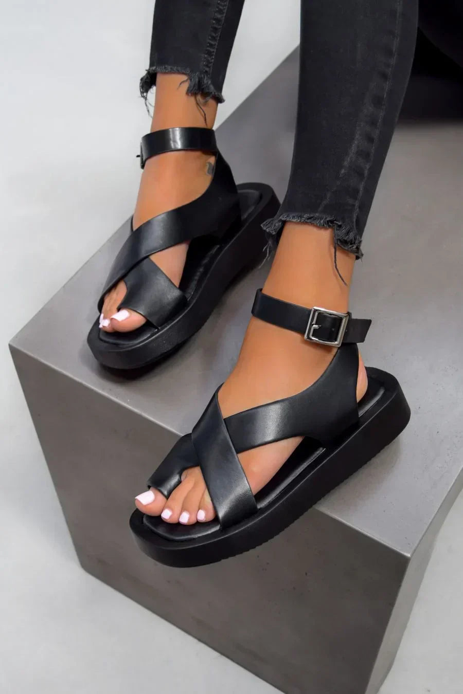 Caterina Zecchini Chunky Gladiator Sandals - main product view of chunky-soled gladiator sandals
