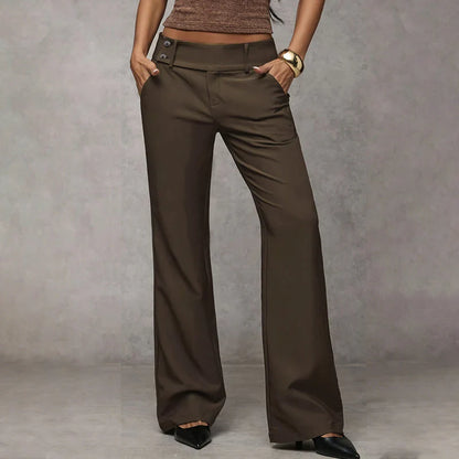 Cecilia Baldini™ Elegant Wide Leg Trousers