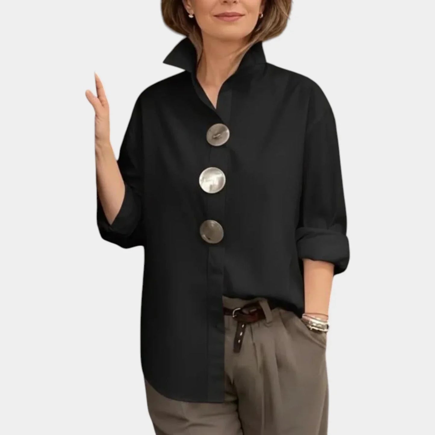 Cecilia Guidetti™ Versatile Button Blouse for Easy Outfits