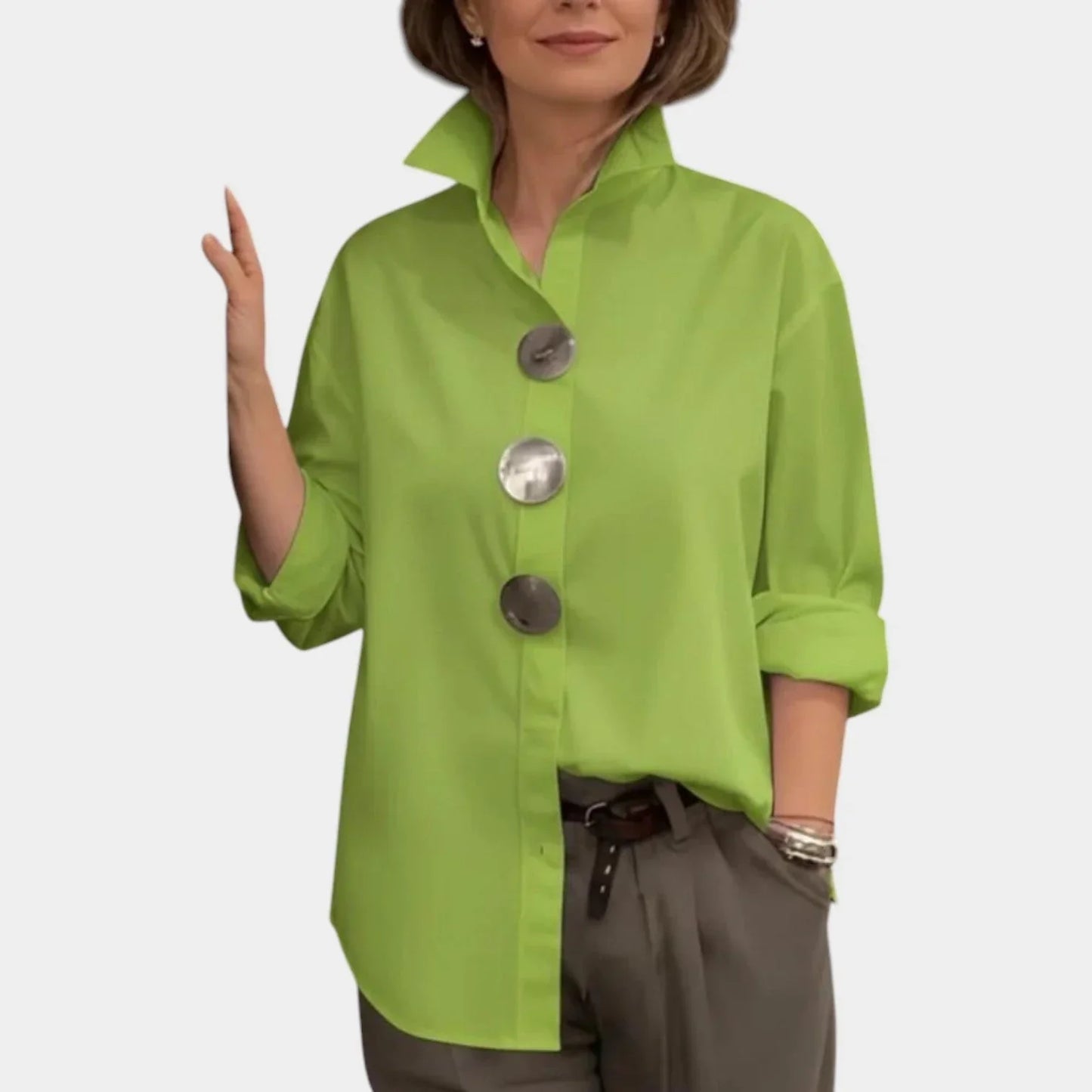 Cecilia Guidetti™ Versatile Button Blouse for Easy Outfits