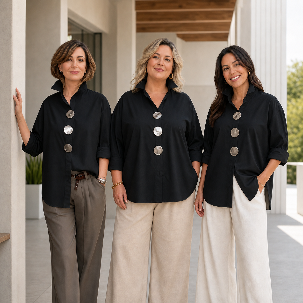 Cecilia Guidetti™ Versatile Button Blouse for Easy Outfits