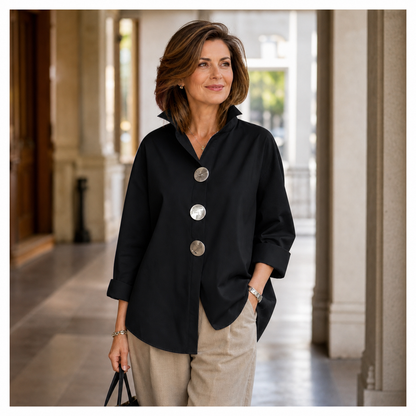 Cecilia Guidetti™ Versatile Button Blouse for Easy Outfits