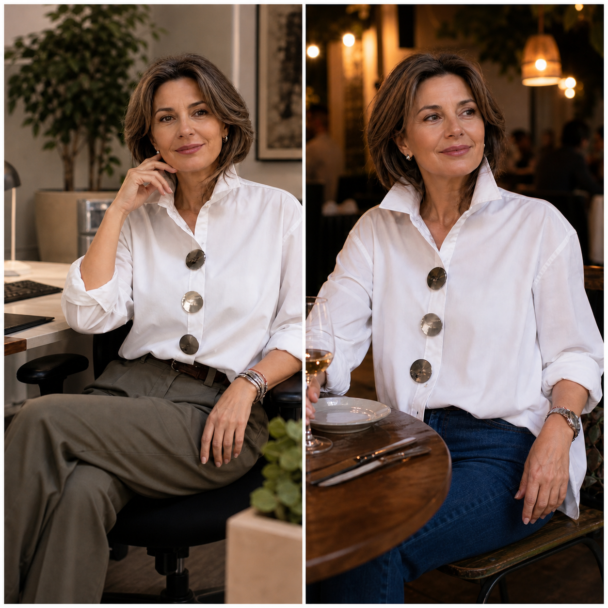 Cecilia Guidetti™ Versatile Button Blouse for Easy Outfits
