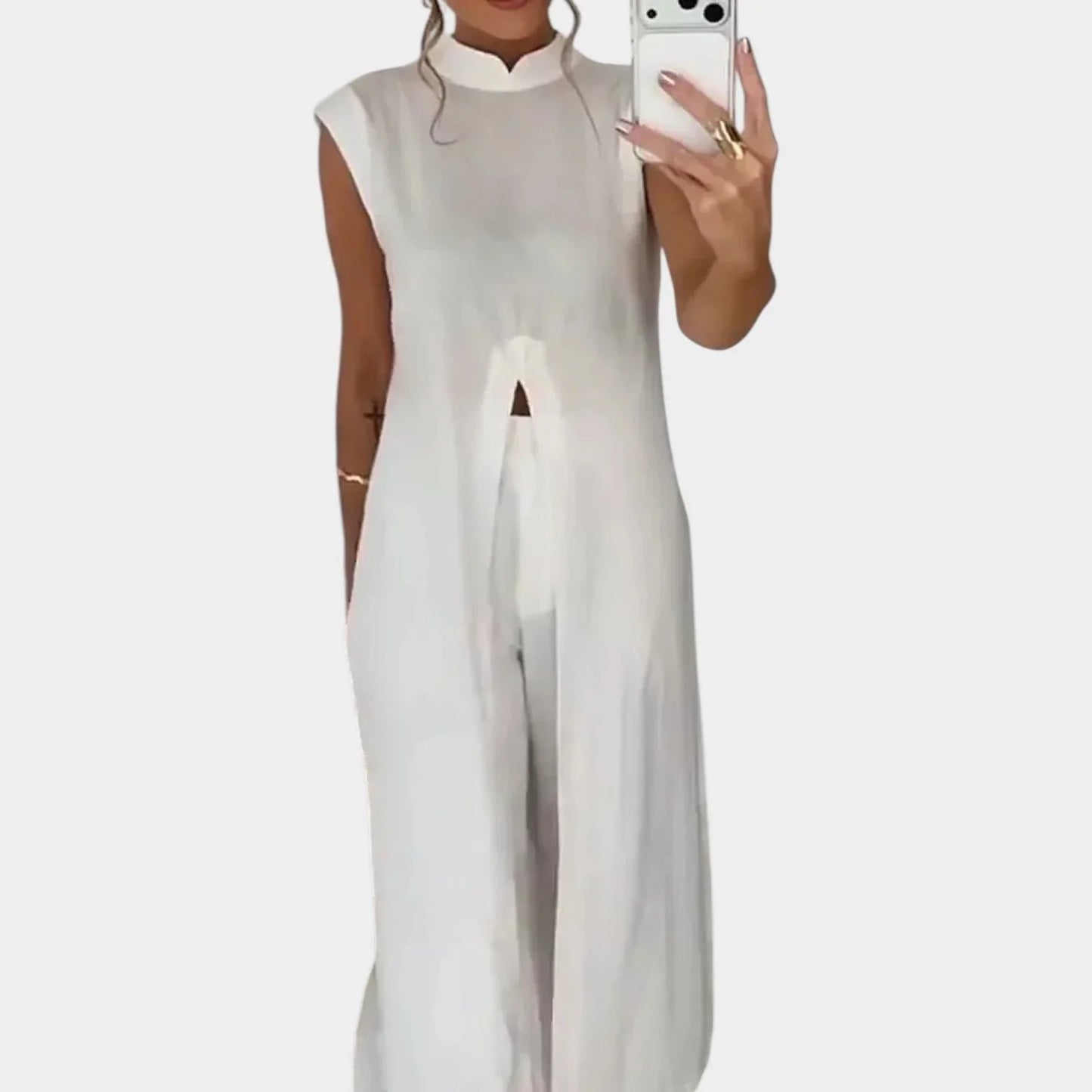 Chiara Imperatore™ Sleeveless Two-Piece Set for Effortless Style