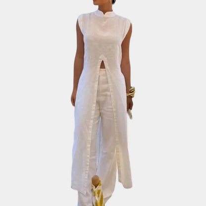 Chiara Sleeveless High Neck Two-Piece Set - main front product view
