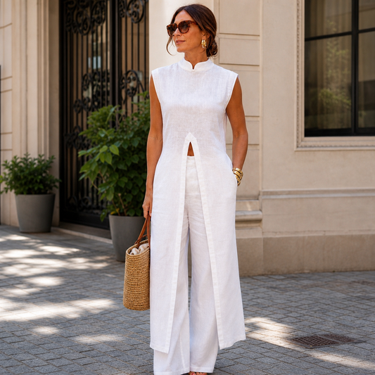 Chiara Imperatore™ Sleeveless Two-Piece Set for Effortless Style