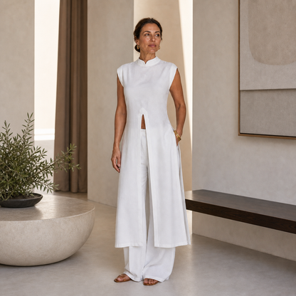 Chiara Imperatore™ Sleeveless Two-Piece Set for Effortless Style