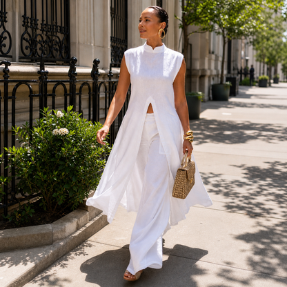 Chiara Imperatore™ Sleeveless Two-Piece Set for Effortless Style