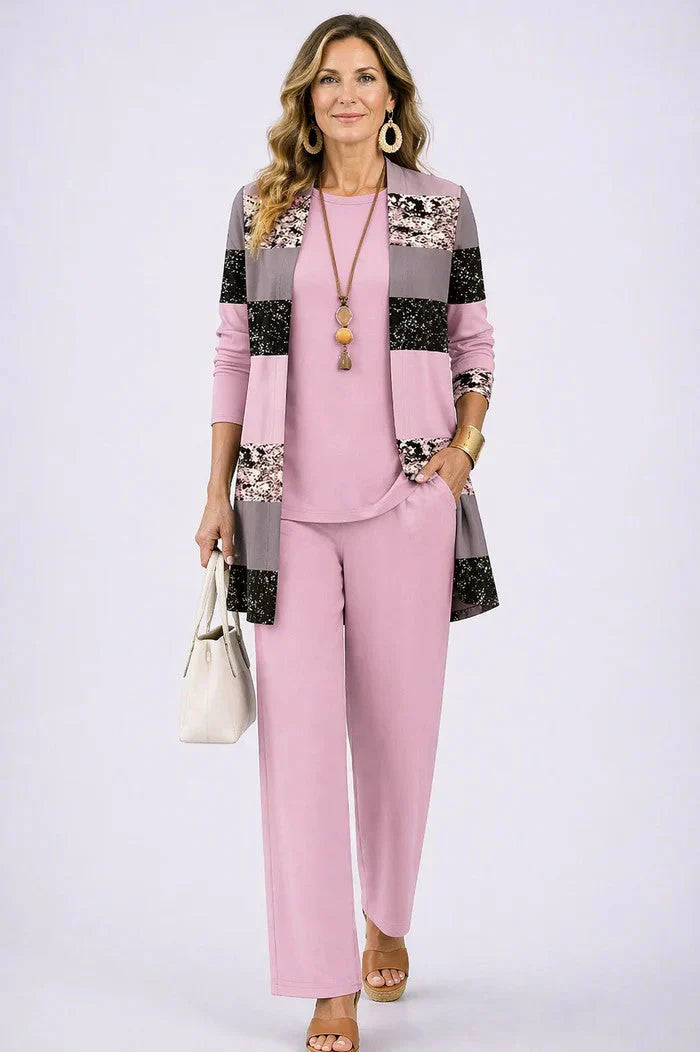 Chiara Martorana™ Coordinated Three-Piece Set for Effortless Style