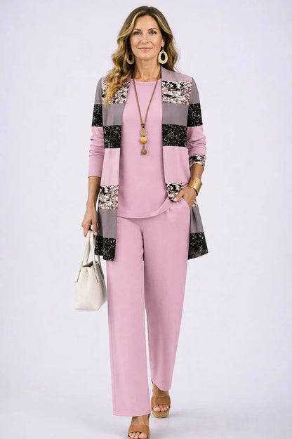 Chiara Martorana™ Coordinated Three-Piece Set for Effortless Style
