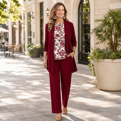 Chiara Martorana™ Coordinated Three-Piece Set for Effortless Style