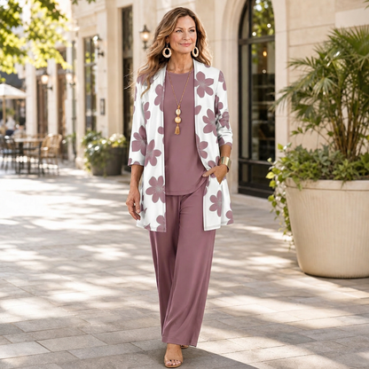 Chiara Martorana™ Coordinated Three-Piece Set for Effortless Style