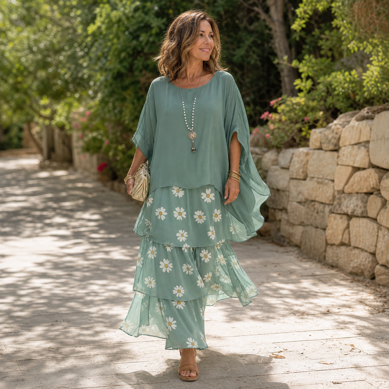 Chiara Novara™ Elegant Floral Occasion Dress