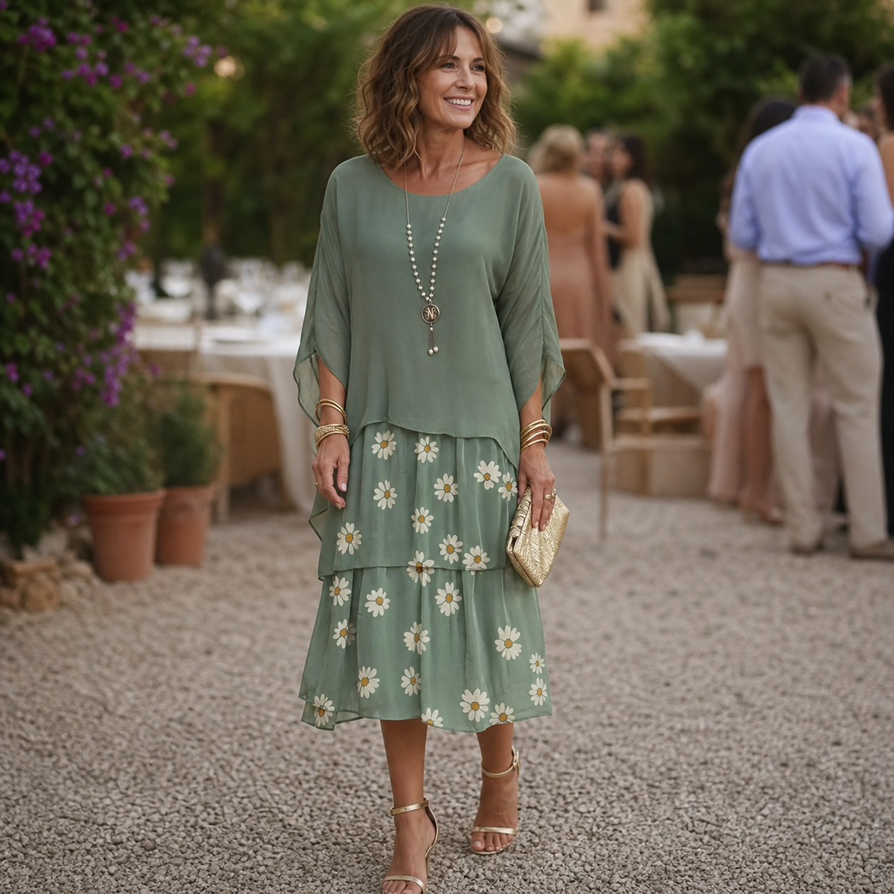 Chiara Novara™ Elegant Floral Occasion Dress