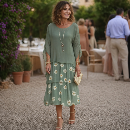 Chiara Novara™ Elegant Floral Occasion Dress