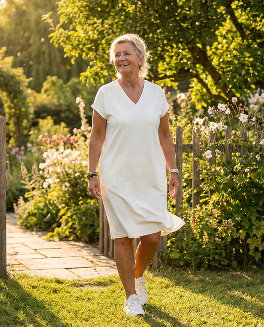 Chiara Sorrenti™ Breathable V-Neck Everyday Dress