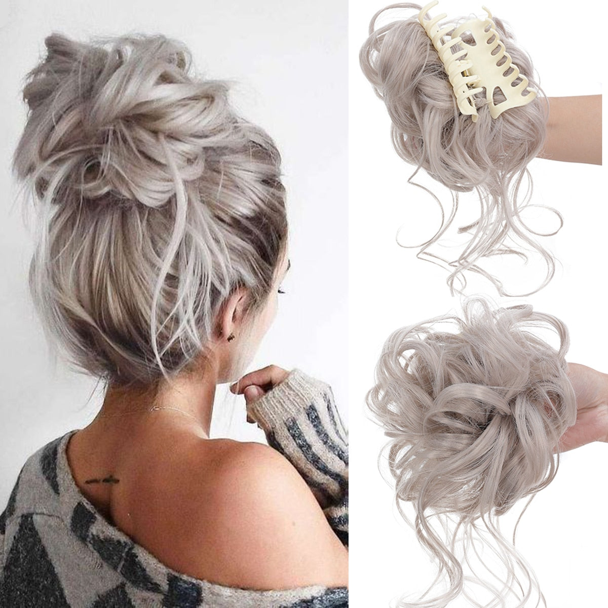 ChicChignon+™ Knotted hairpiece with clip