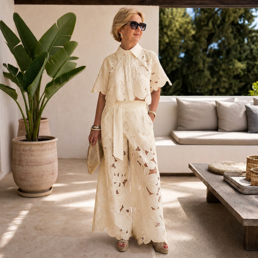 Cinzietta Incardona™ Embroidered Lace Set for Day to Evening