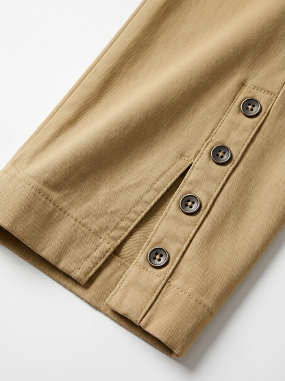 Clara Olivieri™ Tailored Button Ankle Trousers