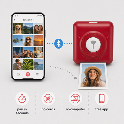 ClarityTier™ Portable Photo Printer for Instant Keepsakes