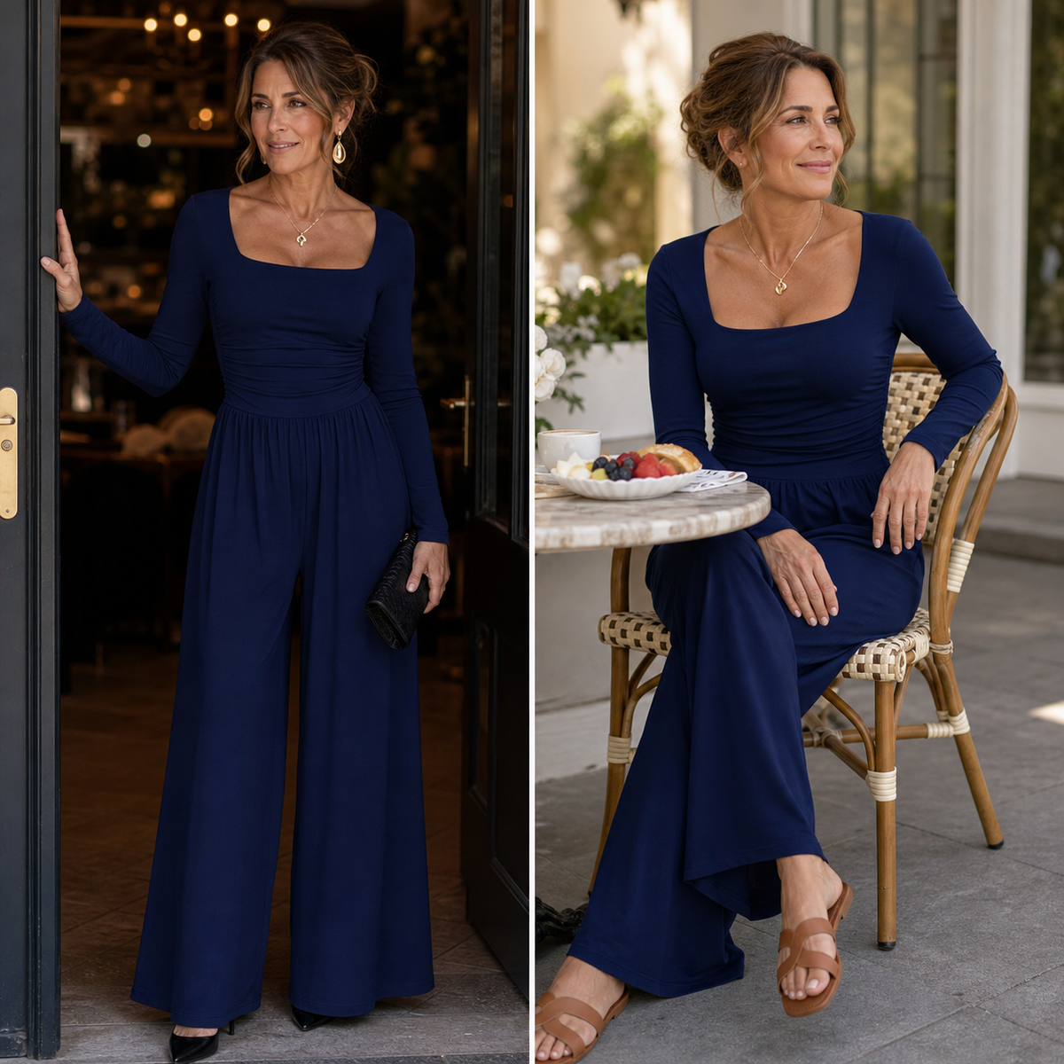 Claudina Attanasio™ Elegant Wide Leg Jumpsuit for Effortless Dressing