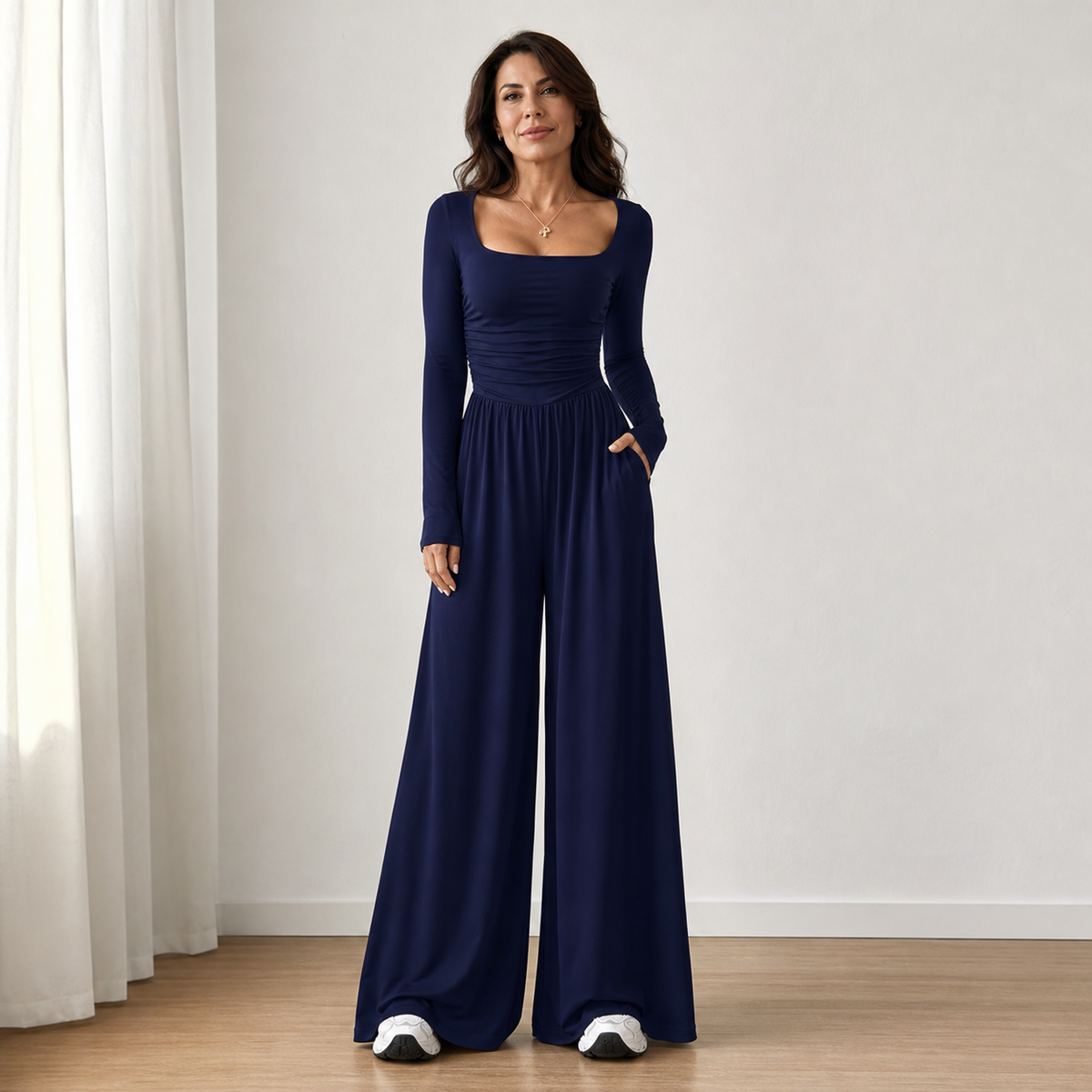 Claudina Attanasio™ Elegant Wide Leg Jumpsuit for Effortless Dressing