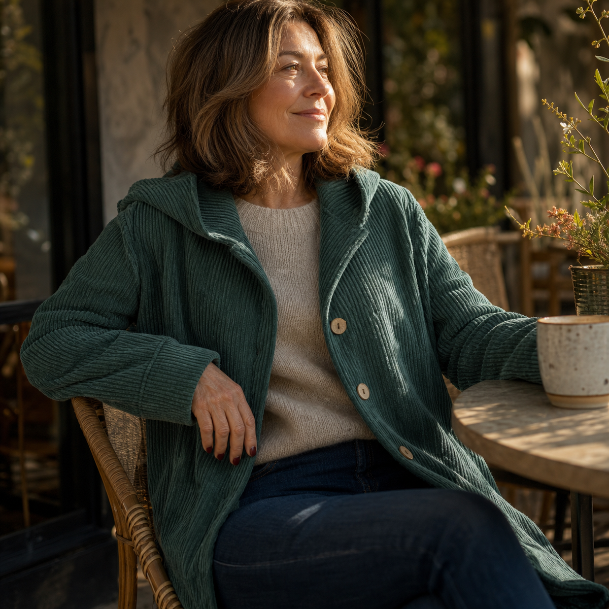 Clementina Cascio™ Hooded Coat for Effortless Fall Style