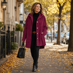 Clementina Cascio™ Hooded Coat for Effortless Fall Style