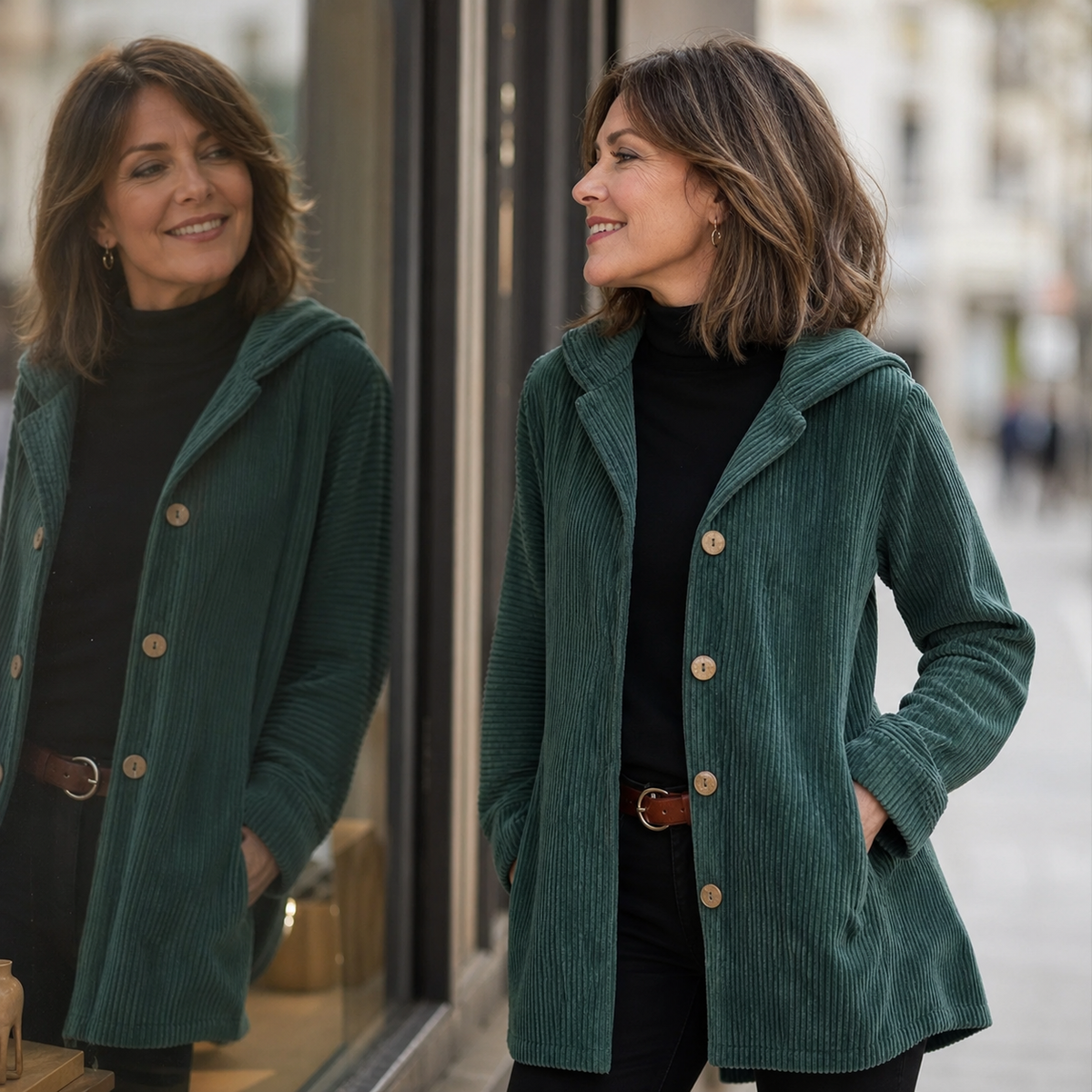 Clementina Cascio™ Hooded Coat for Effortless Fall Style