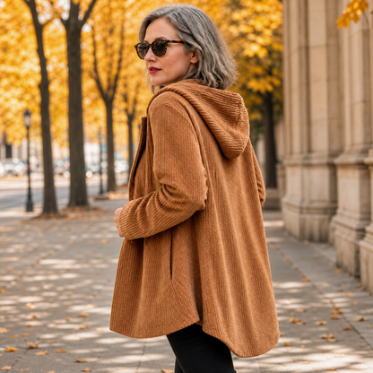 Clementina Cascio™ Hooded Coat for Effortless Fall Style