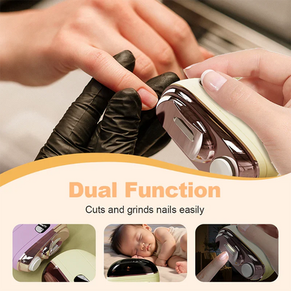ClipGuard 2-in-1 Safe Electric Nail Clipper - main product view of cut and file device