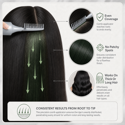 Combrané™ Gentle Comb Hair Dye for Natural Dark Color