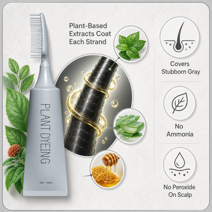 Combrané™ Gentle Comb Hair Dye for Natural Dark Color