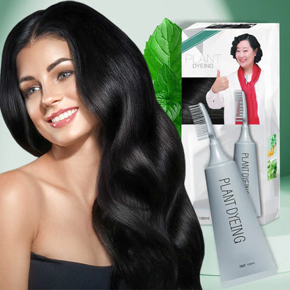 Combrané Plant-Based Comb Hair Dye Black - main product view of the applicator comb