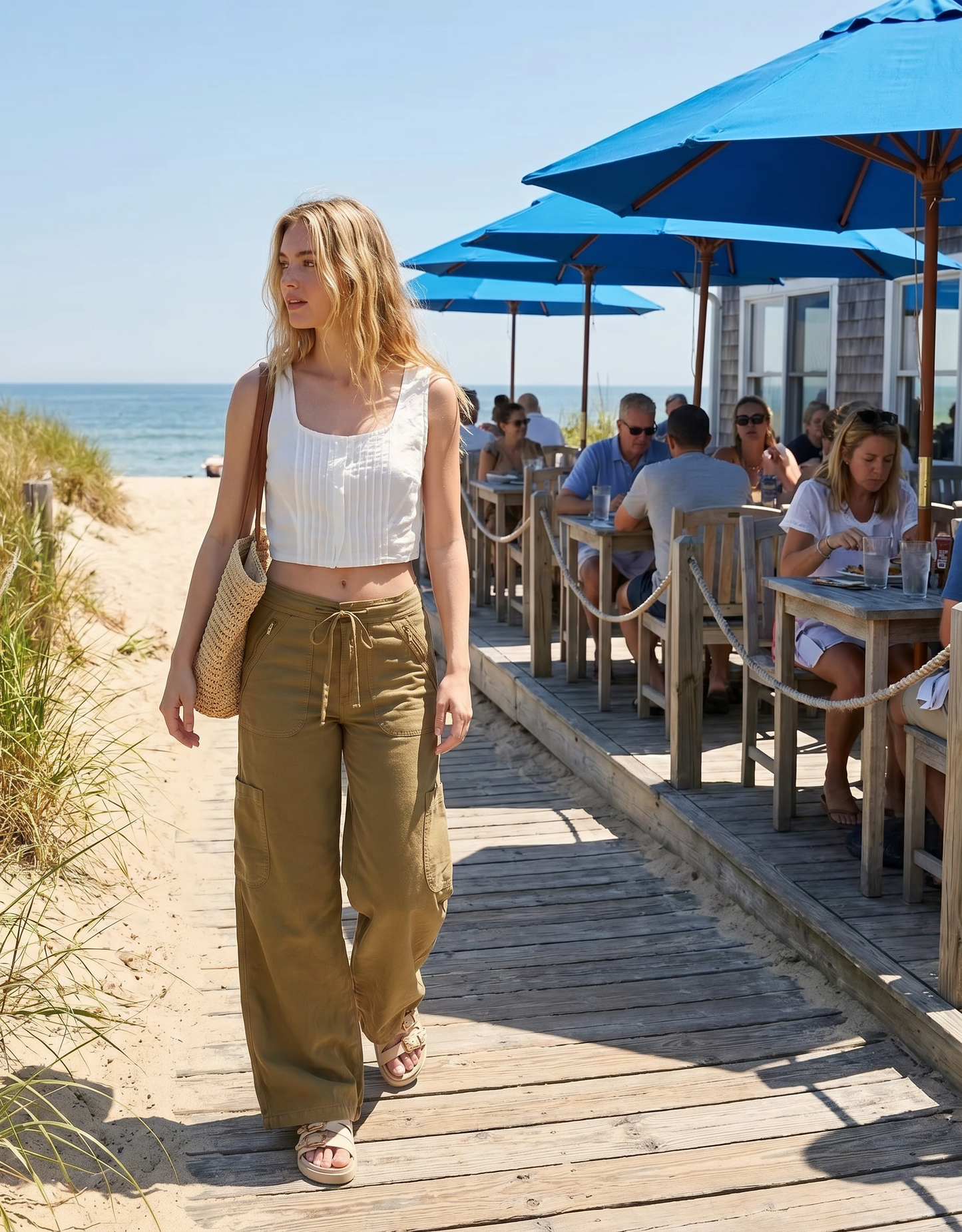 Concetta Baldovini™ Breathable Wide Leg Cargo Pants