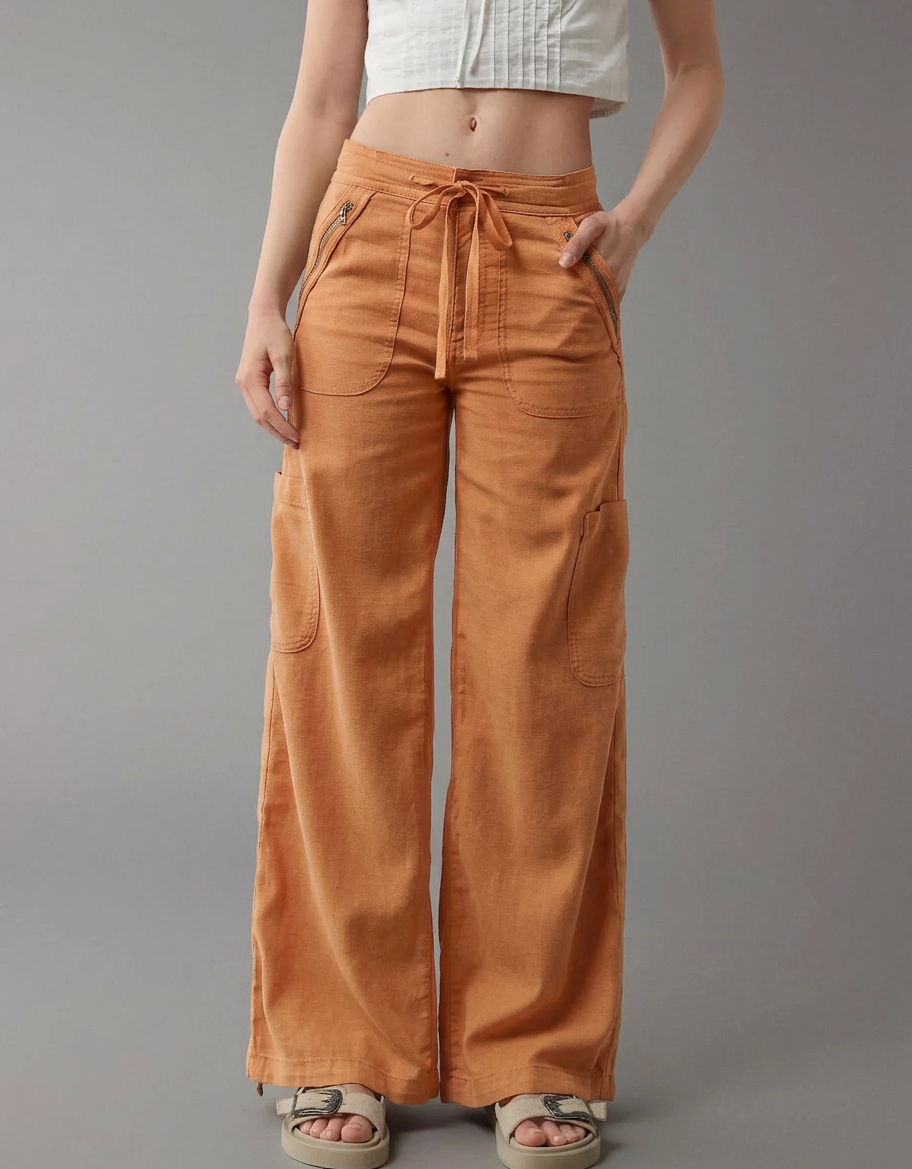 Concetta Baldovini™ Breathable Wide Leg Cargo Pants