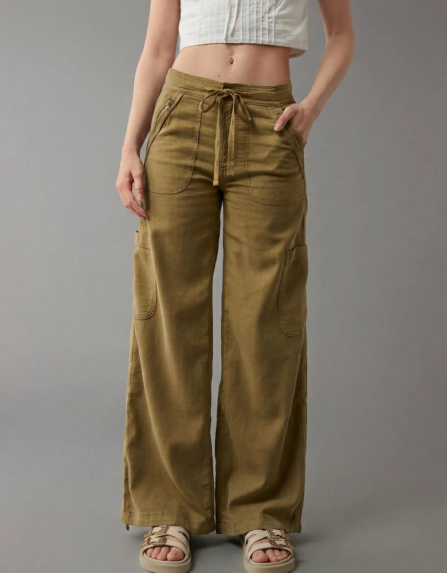 Concetta Baldovini™ Breathable Wide Leg Cargo Pants