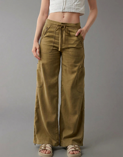 Concetta Baldovini™ Breathable Wide Leg Cargo Pants