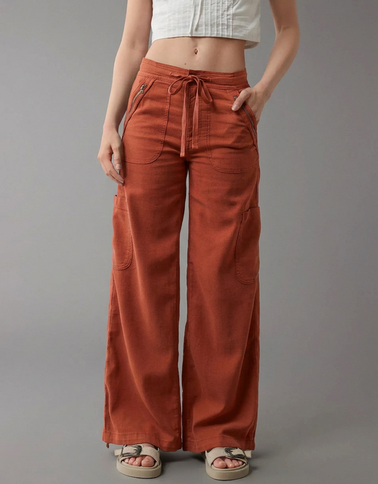 Concetta Baldovini™ Breathable Wide Leg Cargo Pants