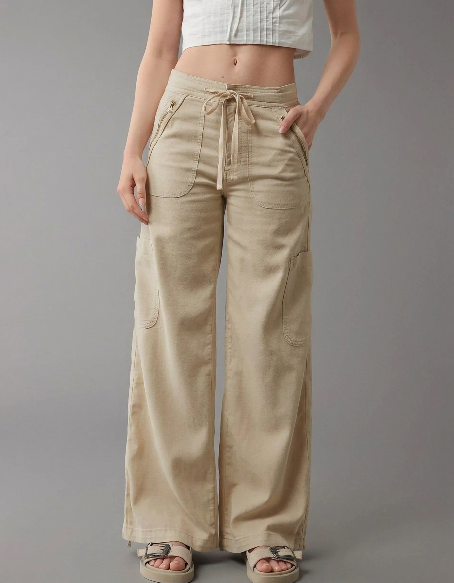 Concetta Baldovini™ Breathable Wide Leg Cargo Pants
