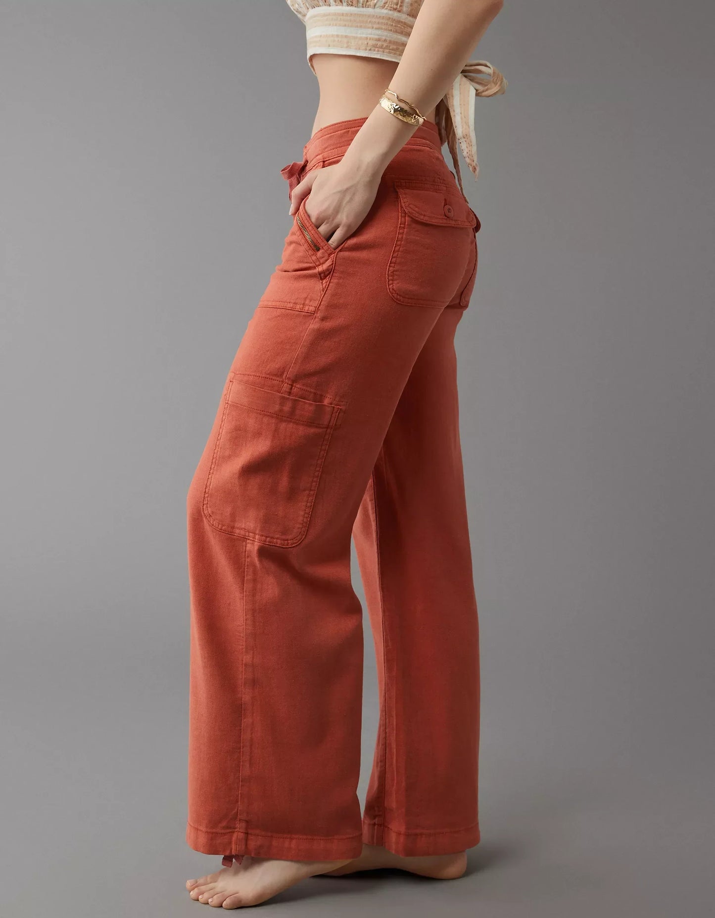 Concetta Baldovini™ Breathable Wide Leg Cargo Pants