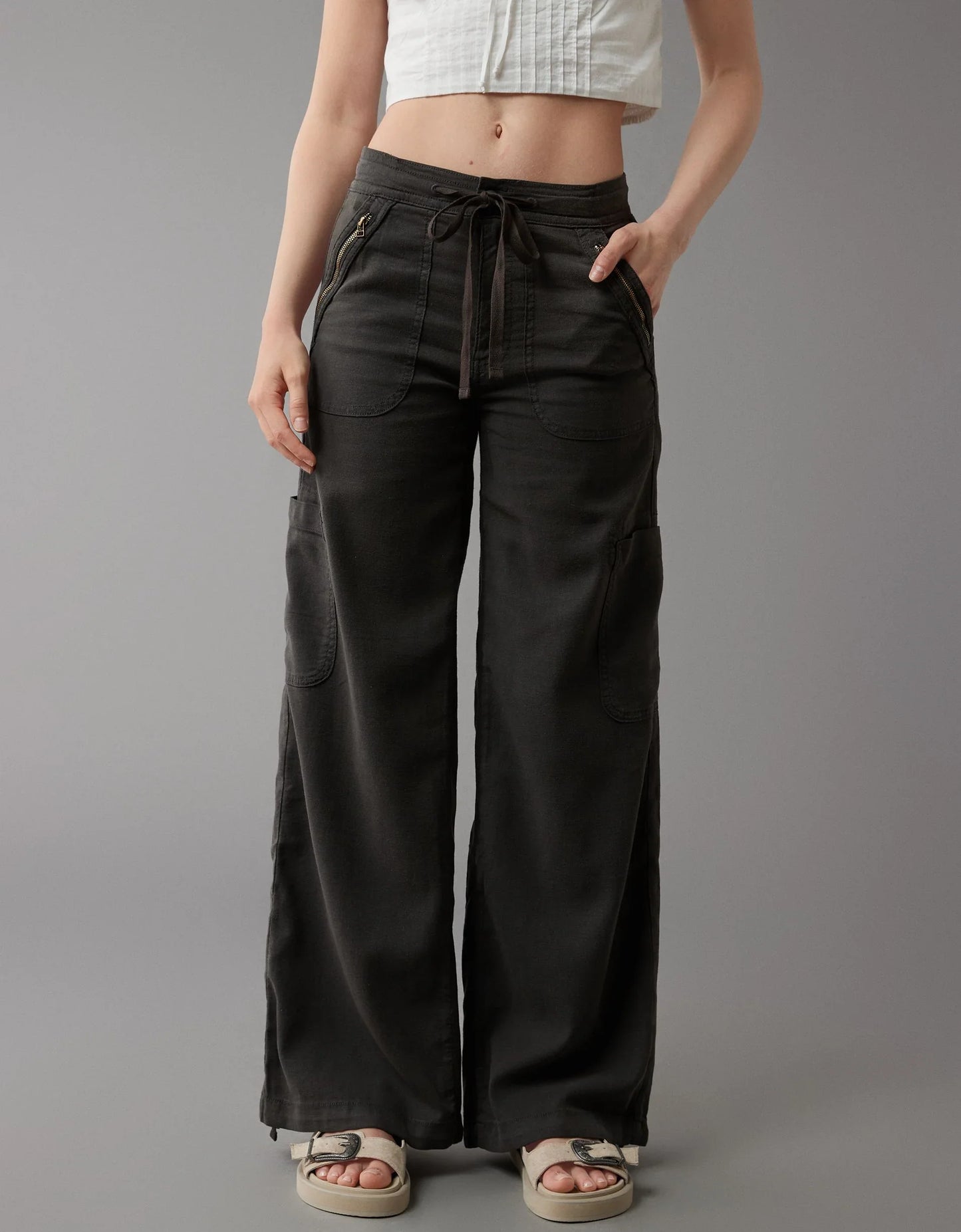 Concetta Baldovini™ Breathable Wide Leg Cargo Pants